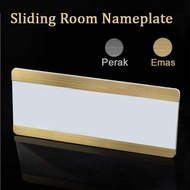 Name Plate Holder Sliding Room Name Plate Sliding Name Plate Metal Material
