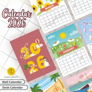 2026 Aesthetic Calendar with Spring Weather Motif - 2026 Wall Calendar - 2026 Desk Calendar - 2026 D