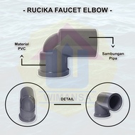 Rucika FAUCET ELBOW 3/4 INCH - PVC PIPE CONNECTION