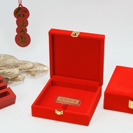 Jewelry Box, Decoration Box, Gold Bar Storage Box, Gold Jewelry Box, Wedding Red, Big Red Flocking S