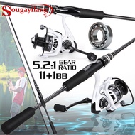 in stock Sougayilang Fishing Rod Full Set 2 Setions Joran Pancing With Spinning Reel Memancing Compl