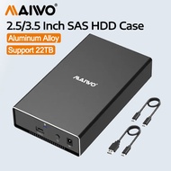 MAIWO SAS HDD Case for 2.5/3.5 Inch SAS SATA Disk Read&Write Hard Drive Dock SAS To USB 3.1 Adapter 