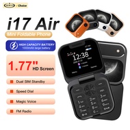SERVO i17 Air Mini Flip Mobile Phone Dual SIM 1.77" Screen Bluetooth Dial Magic Sound FM Radio Torch