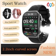 3D Curved Screen Men Women Outdoor Sports Smart Watch LED Flashlight Watches Blue Tooth Call Health 