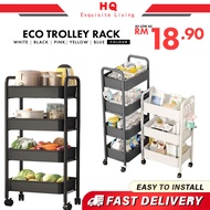 3/4/5 Tier Multifunction Storage Trolley Rack Office Shelves Home Kitchen Rack With Plastic Wheel