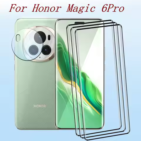 Sale Screen Protector For Honor Magic 6 Pro Tempered Glass 9D Curved Selvedge For Magic 6pro Soft Ca