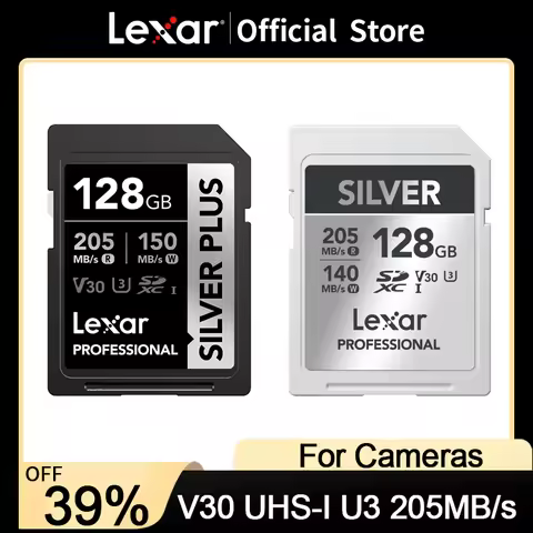 Lexar SD Card Class 10 V10 V30 V60 U3 UHS-I/UHS-II 32GB 64GB 128GB 256GB 512GB SDHC SDXC High Speed 