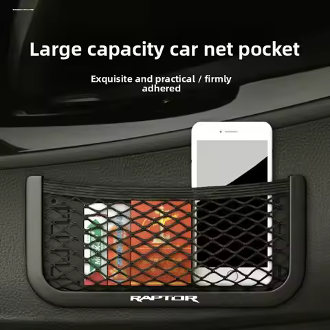 For Ford Raptor F150 fx4 Middle Net Storage Bag Car Built-In Storage Pocket between Seats Universal 