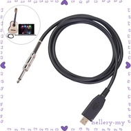 [HelleryMY] USB Guitar Cable USB to 6.35mm Guitar Interface USB to /4 guitar Cable