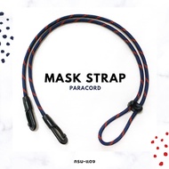 สายคล้องแมส สายคล้องหน้ากาก สีกรม-แดง / สีดำ-น้ำเงิน Mask Strap Paracord เชือกกลมแน่น สายคล้องแมสเด็ก สายคล้องแมสผู้ชาย สายคล้องแมสผู้หญิง