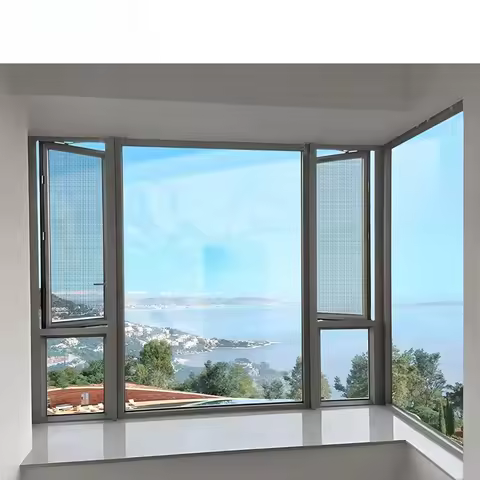 Powder-coated Aluminium Framed Floor-to-ceiling Picture windows Fixed Large Casement windows in Any 