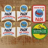 Padi Scuba Diver embroidery patches 02 . iron on patch