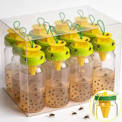Reusable Hanging Fly Wasp Insect Traps Outdoor Garden Orchard Asian Hornet Catcher Drosophila Attrac