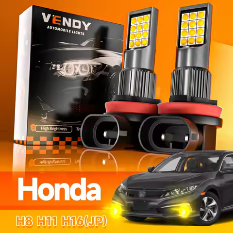 2pcs LED Fog Light Blub H11 H8 Lamp For Honda Accord Civic CRV Odyssey Pilot Ridgeline Fit Jazz CR-Z