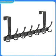 Back Door Hook Over Door Hook 5/6/7 Hooks Over Door Hanger Organizer Rack Punch Free Heavy Duty Carb