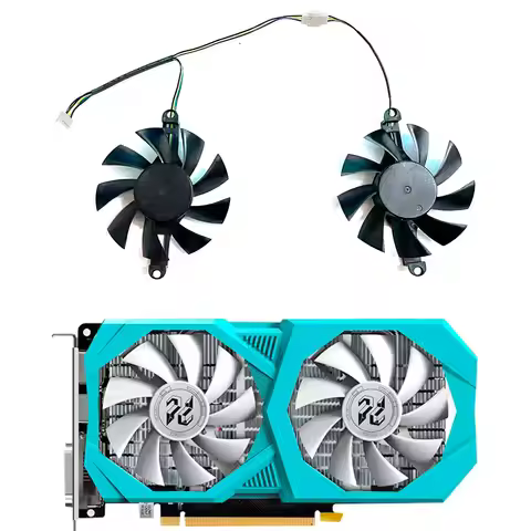 New GPU 75MM 4PN GTX1660TI replacement fan suitable for PELADN GTX 1660Ti graphics card cooling cool