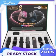 New Series 9 Smart Watch With 7 Watch Strap HD Screen Fitness Tracker Heart Rate Call Reminder Compa