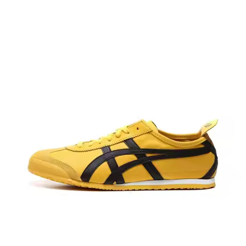 Onitsuka Tiger MEXICO 66 Unisex Yellow Low-Top Casual Sneakers – Retro Minimalist Style, Non-Slip Gr