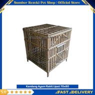 Kandang Ayam Rakit Lipat 70x80 Sangkar Unggas Kotak Bambu Jati Persegi Bebek Angsa Ayam Unggas Kate 