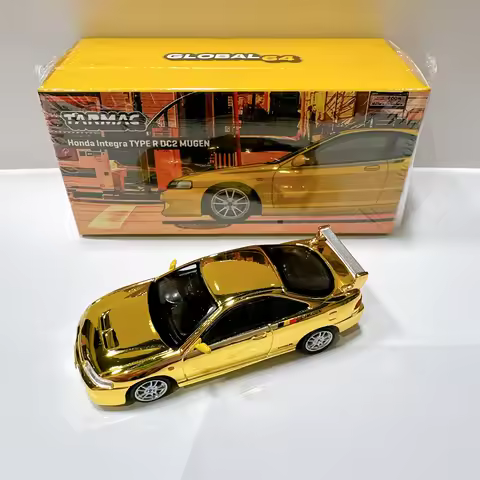 Tarmac Works *CHASE* 1:64 Honda Integra TYPE R DC2 MUGEN Sunlight Yellow Diecast Car Model Collectio
