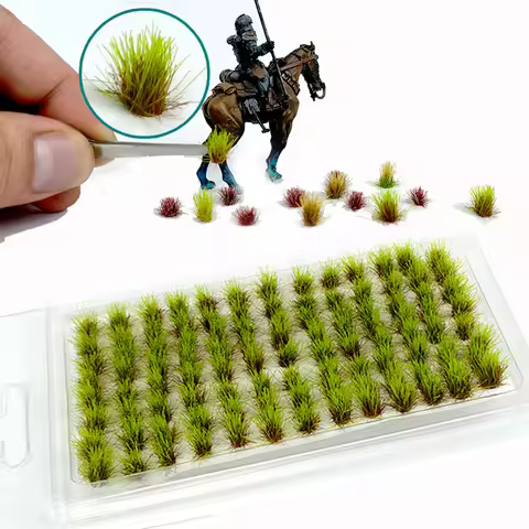 104Pcs/box Miniature 5mm/8mm Static Grass Cluster Model Kit Diy Garden Lawn Landscape Layout Materia