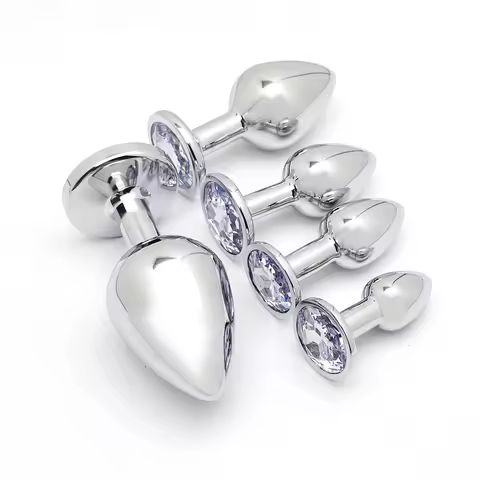 5 Size butt plug Metal anal plug Jewelry base beginner to expert G-point massage dildos adult women 