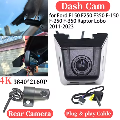 ZJCGO for Ford F150 F250 F350 F-150 F-250 F-350 Raptor Lobo 2011-2023 UHD Car 4K Video Recorder DVR 