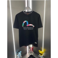 2026 Baharu EVISU Uniseks Bercetak T-Shirt Atasan Lengan Pendek T-Shirt High-End Lengan Pendek Baju-