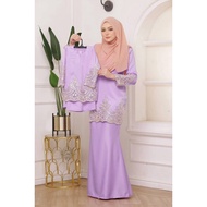 BAJU KURUNG BUDAK KIDS BAJU KURUNG MODEN LACE NEW CLALISSA BAJU RAYA 2024 MINT GREEN LILAC PURPLE PEACH ORANGE MN OREN