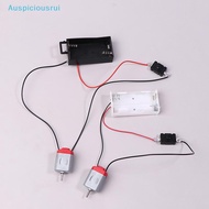 Auspiciousrui  White 130 Motor Kit With 2xAA Battery Storage Case And Switch 16500 RPM Mini DIY Elec