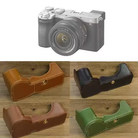 A7C2 PU Half Base Bag Body Case Cover Protector Shell for Sony A7CII A7CM2 A7C II , A7C Mark II , Al