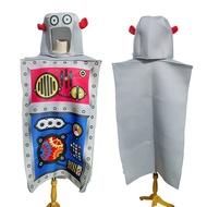 Halloween Children Adult Funny COS Costume Robot Children Performance Costume Robot cospy Costume Se