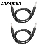 LAKAMKA 2PCS 6.35mm To 6.35mm Single-channel, Plug and Play 3.3ft Guitar Instrument Cable, Flexible 