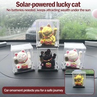 Cute Waving Lucky Cat Car Home Office Decoration Lucky Cat Ornament Lucky Cat Waving Lucky Cat Solar