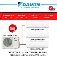 DAIKIN大金--冷气机 INVERTER R32 AIR CONDITIONING MULTI SPLIT CTKC25RVM 1.0HP x3+MKC70RVM 3.0HPx1 - DAIKIN