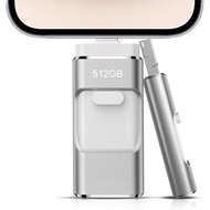 Hot-selling high-speed silver 4-in-1 OTG USB flash drive: 32GB, 64GB, 128GB, 256GB, 512GB