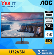 AOC U32V5N 31.5" 31.5" VA 4K UHD 4MS 70HZ HDR10 3 SIDED FRAMELESS MONITOR