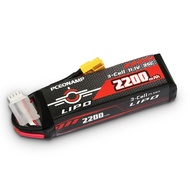 3S Lipo Battery 2200mAh 11.1V 35C with XT60 Plug Rechargeable High Capacity RC Battery Soft Case Fit