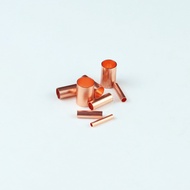 Length 12mm Copper Tube Middle Thread Connector Tube Wire Cable Connector Connector Crimping Tube Co
