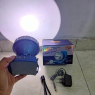 senter kepala dony 50 watt LED LASER kepala jumbo SR-777  diameter 10cm 3pcs baterai 8600mAh tahan 1