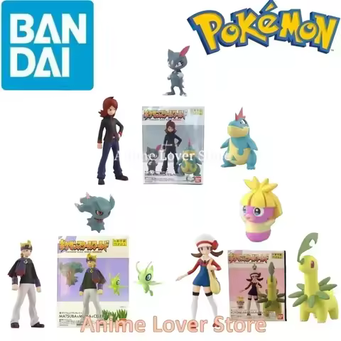 Bandai Original Scale World POKEMON Johto Region Kotone Bayleef Silver Croconaw Morty Celebi Anime F
