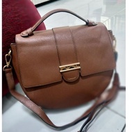 Lovecat brown leather Sling bag 24x17cm