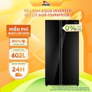[Trả góp 0%] Tủ Lạnh Aqua Inverter 602 Lít AQR-IG696FS (GB) - Twin Inverter Chế độ thông minh tự điề