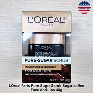 LOreal® Paris Pure Sugar Scrub Nourish & Soften For Face And Lips 48g ลอรีอัล ปารีส สครับน้ำตาล สำหร