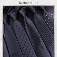 ⭐️⭐️ [ Black Series ] Gentlemen Neck Tie Smart Business Neck Tie Formal Zip Tie Wedding Tie 48CM