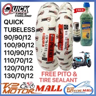 QUICK TIREFREE TIRE SEALANT &amp; PITO  PHOENIX TUBELESS By12 For ZOOMERX 100/90/12 110/70/12 120/70/12 130/70/12