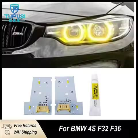Yellow Angel Eyes LED Boards For BMW 4 Series M3 M4 F36 F32 F82 F80 F33 LCI 430i 440i 420i 2017-2020