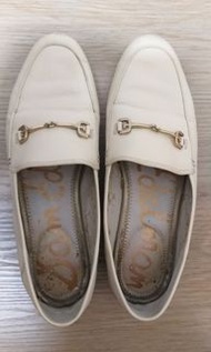 Sam Edelman 白色皮革樂福鞋