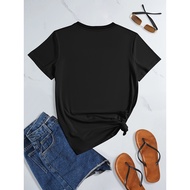 COD 2026 Exaggerated Size Ironic Printed T-Shirt Summer Spring Short-Sleeved Round Neck Casual Top L