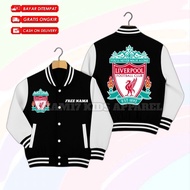 LIVERPOOL FC KIDS VARSITY BASEBALL JACKET FREE NAME LIVERPOOL FOOTBALL CLUB KIDS VARSITY BASEBALL JA
